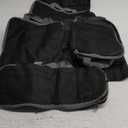 BAGAIL 4 Set/6 Set/8 Set Compression Packing Cubes Travel Accessories Expandable Packing Organizers(Black HalfMesh 6 Set) (6-Black)
