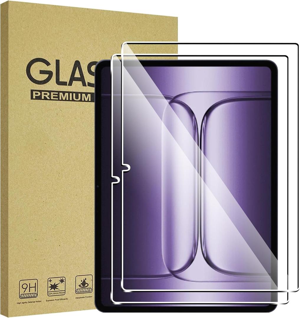 Suttkue for OnePlus Pad 3 13.2 inch Screen Protector,9H Hardness, Anti-Scratch, Tempered Glass flim, Case Friendly, Anti-Scratch,(2PACK) (transparent)