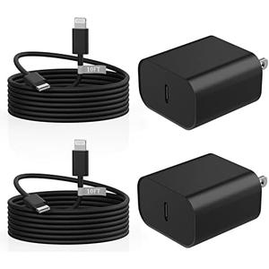 Matsusho iPhone Charger Fast Charging 10 FT, 2 Pack 20W USB C Wall Charger Block with 10FT Long Type C to Lightning Fast Charging Data Sync Cable Compatible for iPhone 14 13 12 11 Pro Max XS XR X iPad