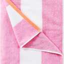 Cotton Oversized Beach Towel - Large 70 x 35 Inch Pool Towel, Rose Red Striped Quick Dry Swimming Cabana Towel