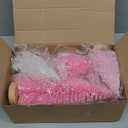 Leyndo 9 Pcs Pink Classic Artificial Mini Christmas Tree Sisal Bottle Brush Trees with Wood Base Christmas Pine Trees for Autumn Winter Holiday Home Kitchen Party Decor