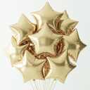 TONIFUL 15Pcs 18 Inch Large Champagne Gold Star Shape Foil Balloons Big Light Gold Stars Helium Mylar Ballons for Birthday Wedding Baby Shower Anniversary Engagement Party Decorations Supplies