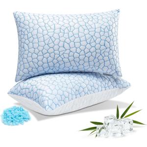 SheRest Cooling Pillow Set of 2 King, Memory Foam Pillows for Hot Sleepers