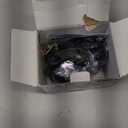 Motorcycle LED Fog Lights U7 Spotlight Daytime Running Lights with White Angel Eyes Halo Ring and Switch 2-Sets