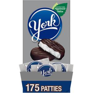 YORK Dark Chocolate Peppermint Patties, Candy Bulk Box, 84 oz (175 Pieces) (5.25 Pound (Pack of 1))