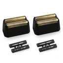 2 Pack Professional 5 Star Series Finale Shaver Replacement Foil and Cutter Bar Assembly Compatible with wahl Shaver Foil 7031-100, 7043-100 Super Close Shaving Replacement HeadsBlack