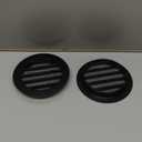 Hon&Guan 4 Inch Soffit Exhaust Vent, Aluminum Soffit Vents 4 inch Dryer Vent Cover Round with Built-in Fly Screen Mesh for Bathroom Kitchen Bedroom Office. (Black)