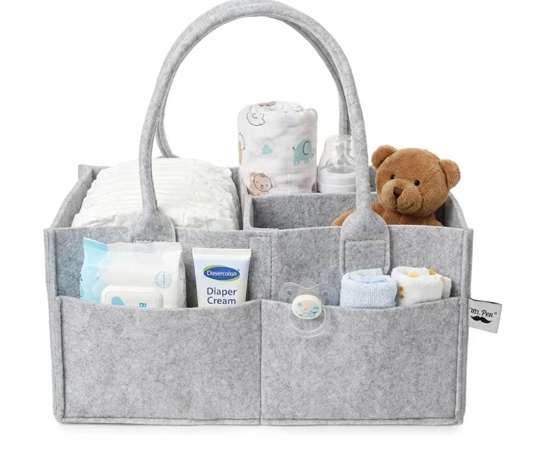 Mr. Pen- Baby Diaper Caddy Organizer, Gray, Medium
Nursery Storage Bin and Car Organizer for Diapers and Baby Wipes