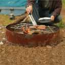 Coleman Deluxe Open Flame Camp Grill, Steel Outdoor Folding Grill Rack for Over Fires, 288 Sq. In. Cooking Surface for Camping, Tailgating, Grilling, & Bonfires