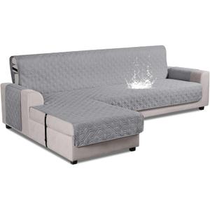 VANSOFY Upgraded Sectional Couch Covers 100% Waterproof L Shaped Sofa Slipcover Reversible Chaise Lounge Cover for Sectional Sofa Furniture Protector Cover for Pets Dog Cat(Large, Light Gray)