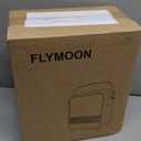 FLYMOON Electric Fireplace Heater, Fireplace Heater with 3D Different Flame Effects, 750/1200W, 7 H Timer, Electric Fireplace Heaters with Overheating & Tip-Over Protection for Office Garage Indoor