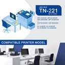 1 Pack TN221 Cyan Toner Cartridge High Yield Compatible TN221 Replacement for Brother HL-3140CW 3150CDN 3170CDW MFC-9130CW 9140CDN 9340CDW DCP-9015CDW 9020CDN Printer