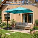 BPS 10'x10' Cantilever Umbrella Replacement Canopy for 8 Ribs Square Offset Umbrella, Outdoor Canopy Replacement for Patio Parasol, Canopy Only
