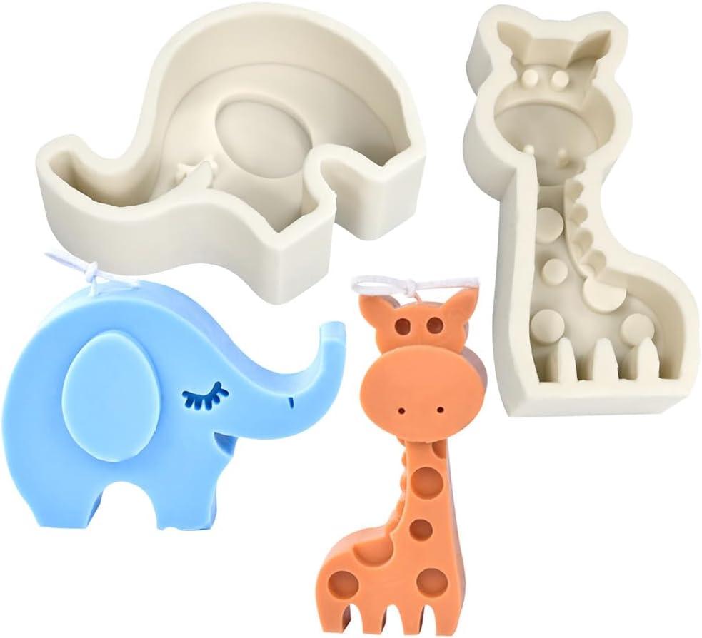 Waitamo 3D Elephant Silicone Mold for Resin Art Lifelike Animal Molds Epoxy Resin Casting Mold for DIY Candles Soap Making Home Decor Craft Gifts (Handshake Elephant)