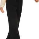 FUNYYZO Wide Leg Pants Women's High Elastic Waisted in The Back Business Work Trousers Long Straight Suit Pants (Black)