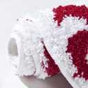 Estmy Cute Christmas Candy 2x3 Throw Rugs Indoor Doormat Non Slip Washable, Holiday Xmas Festive Boho Sweet Colorful Red Scalloped Swirl Small Christmas Area Rugs for Entryway Kitchen Bedroom (24W x 36L)