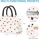 DALINDA Lunch Bag Lunch Box for Women Men,Cute Strawberry lunchbag Reusable Insulated Lunch Tote Bag