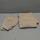 Breathffy 4 Pcs Winter Hat Scarf Gloves Headband Set Knit Beanie Touch Screen Gloves Long Scarf Valentine Gift for Women Men (Beige)