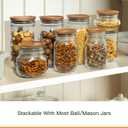 6-Pack Wide Mouth Wooden Mason Jar Lids for Ball/Mason Jars, Reusable Acacia Wood Mason Jar Lids with Airtight Silicone Seal Perfect for Dry Food Storage (Brown)