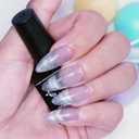 2 x Clear Glitter Silver Cat Eye Gel Nail Polish10ML (magnetic not included)