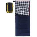 REDCAMP Cotton Flannel Sleeping Bag for Camping, 50F/ 10C 3-Season Warm and Comfortable, Envelope Blue 3lbs(75"x33")