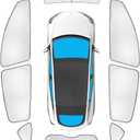 KMF 8pcs Thicken Full Window Sun Shades for Tesla Model Y Accessories 2020-2024, Tesla Y Privacy Car Window Covers Sunshade for Windshield Side Rear, UV Block and Blackout for Camping Outdoor