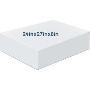 Frienda 1 Pack 6 x 24 x 27 Upholstery High Density Craft Foam Sheets Replacement Square Cut to Size Cushion Chair Padding, Suitable for Shipping, Packing, Cushion Foam, Mailing, Cosplay