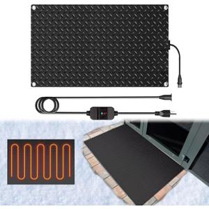 Heated Snow Melting Mats for Doorways- Outdoor Heated Mats- Non-Slip Electric Heated Foot Mats for Winter Snow Removal- Heated Snow Melting Mat for Stairs Garages Driveway (30in x 48in)