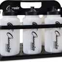 Champion Sports Plastic Water Bottle Set, Quart, Black