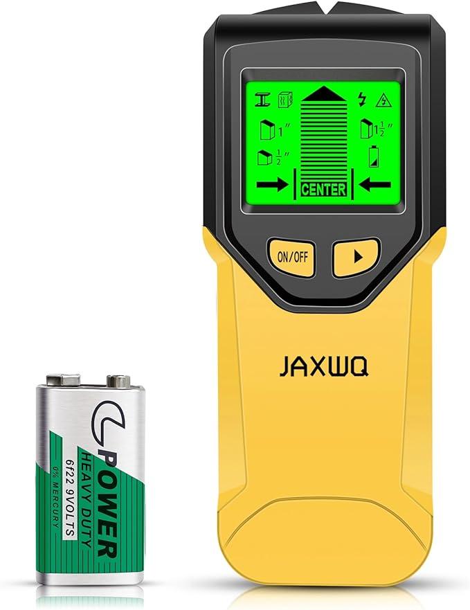 Stud Finder Wall Scanner - 5 in 1 Stud Finder Tool w/Smart Chip and HD LCD Display, Stud Detector Beam Finders for the Center and Edge of Wood AC Wire Metal Studs Joist Pipe (Buttercup)