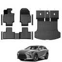 Floor Mats for Lexus RX350/RX350H/RX500h 2023-2026, All Weather Floor Mats Trunk Cargo Liner with Backrest Protectors and Door Sill Guards Accessories, Full Coverage Set (Not fit RX450h & PHEV)