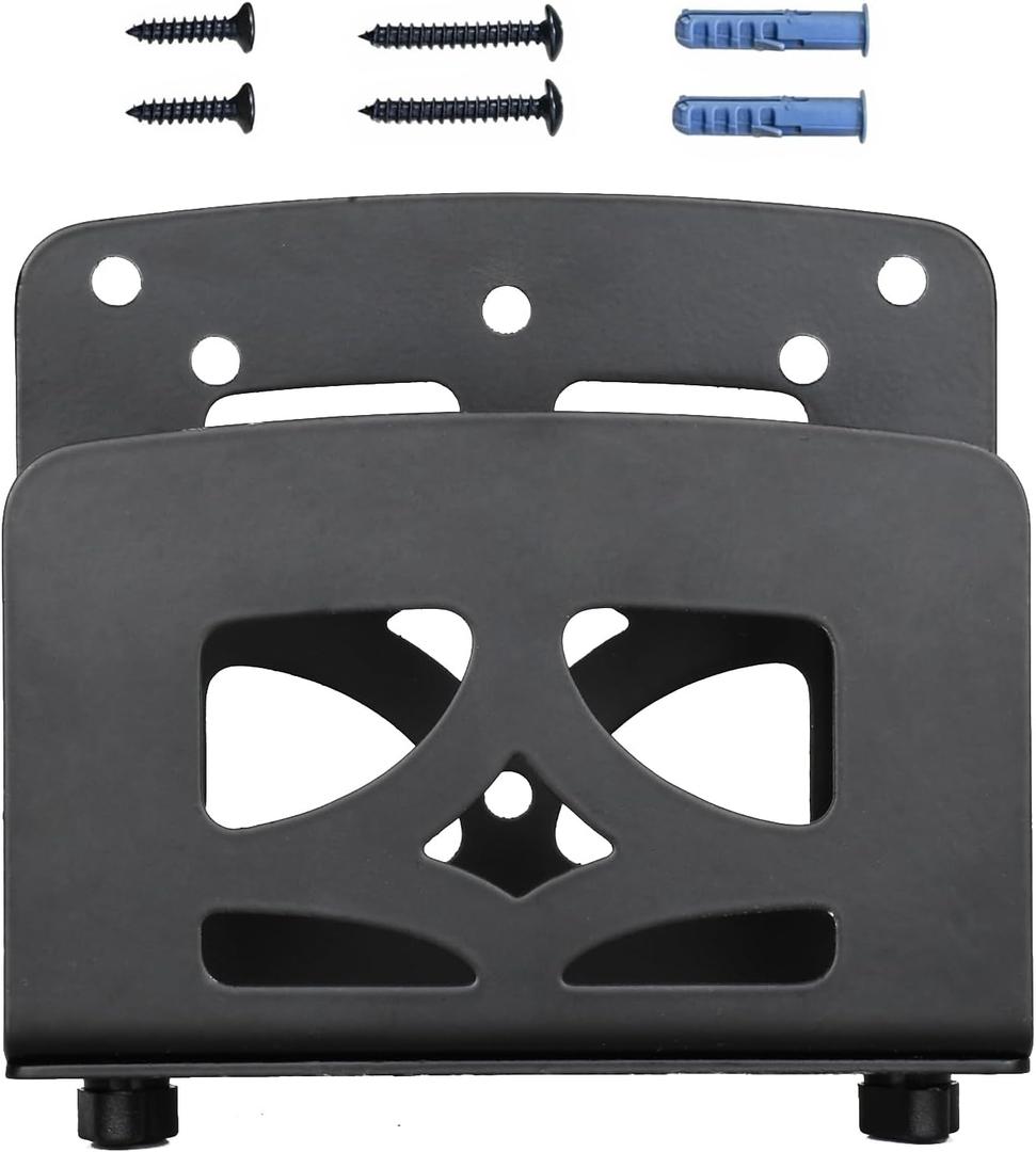 Adjustable Small Device Holder, Wall Mount or VESA Mount Streaming Media Player Stand for WII, Switch, Laptop, PC, PS4, Cable Boxes, Modems,Router,Power,mini pc,Mac mini,OptiPlex MFF etc.