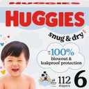 Huggies Size 6 Diapers, Snug & Dry Baby Diapers, Size 6 (35+ lbs), 112 Count