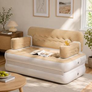 YITAHOME Queen Size Air Sofa Bed Mattress with Headboard and Pump