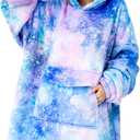 Fiosnow Galaxy Blanket Hoodies for Women and Men Adult Oversize Wearable Blanket Hoodies for Soft and Warm