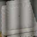 DIDROOM 10 Pack Dessert Table Display Set - 4 x Three-Tier Square Cupcake Stands and 6 x Serving Trays, Elegant Tableware for Cakes, Cupcakes, Pastries, and Snacks, Perfect for Parties (White)