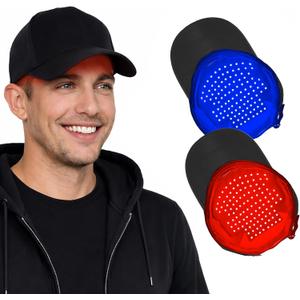 LLLT Laser Hair Growth Cap for Thinning Hair, 650nm Red Light Therapy Hair Regrowth Treatment, Full Scalp Coverage, Hands-Free & Rechargeable Hair Loss Solution for Men & Women, Black