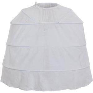 DUNHAO COS Women's White Crinoline Pannier Underskirt Victorian Dress (White)