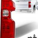 Brake Tail light Compatible with 2019-2023 Chevy Silverado 1500 and 2500/3500HD 2020-2023 - Rear Taillight Assembly Replace for GM2801308 and 84554657 - Right Passenger Side - Halogen Type