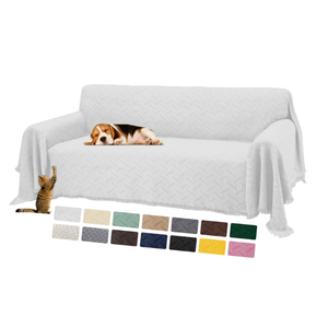 Sanmadrola White Sofa Covers for 2 Cushion Couch Cover, Sectional Couch Covers for L Shaped Couch Cover, Living Room Sofa Throws Sofa Slipcovers for Pets, Kids (71"x 102",Loveseat, Gray)