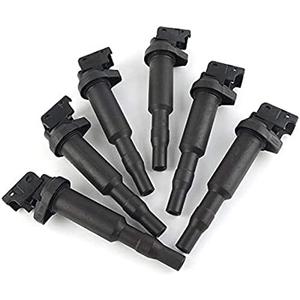 Ignition Coil Pack Set of 6 - Replacement for Bosch 0221504470,12138616153,12138657273,12137594937,12137562744 - Compatible with BMW 325i,335i,328i,525i,530i,330i,650i,X3,X5,M3 and More