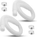 1-1/4 Inch x 3 Ft Pool Skimmer Filter Hose for Intex, Coleman & Summer Waves Above Ground Pool Skimmer, Pool Pump, Pool Filter, 1.25" Swimming Pool Return Suction Hose - 2 PCS