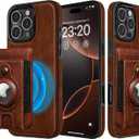 LOHASIC Compatible with Magsafe for iPhone 16 Pro Max Wallet Case, Detachable Leather Credit Card Holder Slot with RFID Blocking Cases for iPhone 16 Pro Max 2024 New, Dark Brown