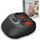 Snailax Shiatsu Foot Massager Machine with Soothing Heat, Deep Kneading, Air Compression, Improve Blood Circulation and Foot Wellness,Relax for Home or Office Use (Black)