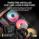 CORSAIR 3500X LX-R RGB iCUE Link Mid-Tower PC Case  3X Pre-Installed LX120-R RGB Fans, Includes iCUE Link System Hub, GPU Anti-Sag Arm, Fits up to 10x 120mm Fans  Black