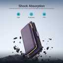 DJBEAR for iPhone 17 Pro Max 6.9" Wallet Case for Men & Women, All-in-One Flip Folio Cover with 9 Card Slots, Zipper Pocket, Detachable Wrist Strap, Full Body Protection for Apple 17ProMax Dark Purple