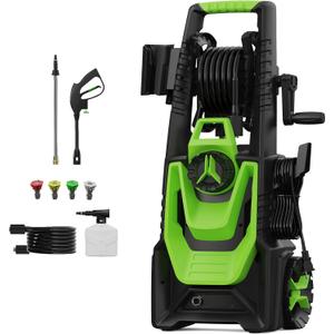 Pressure Washer -5000PSI Power Washer with Foam Cannon 4 Quick Connect Nozzles, High Pressure Cleaning Machine for Driveways/Patios/Cars/Fences/Home Cleaning (Green)