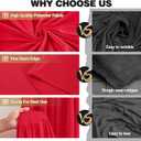 10x10ft Red Backdrop Curtain Panels for Parties - Wrinkle Free Polyester Photo Curtain Backdrop Wedding Back Drop Fabric Drapes for Party Decorations Background for Photography