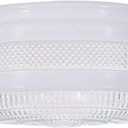 Aspen Creative 23604-01, 6" Clear And White Drum Replacement Glass Shade For Ceiling Fixture, 6"Dia x 3-1/4"H/Fitter 5-5/8"