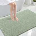 OLANLY Bathroom Rugs 44x32, Extra Soft Absorbent Chenille Bath Rugs, Rubber Backing Quick Dry, Machine Washable Bath Mats for Bathroom Floor, Tub and Shower, Home Decor Accessories, Sage Green